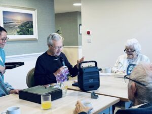 Residents enjoyed a lively Quiz Morning, part of Kingsclere Court Care Home activities, hosted by Dr. Victor, full of laughter, teamwork, and friendly competition.