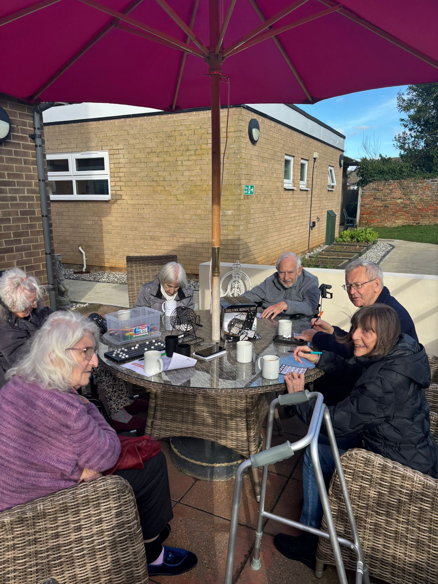 Kingsclere Court outdoor activities bring residents together for sunshine, fresh air, and meaningful outdoor pen pal moments.